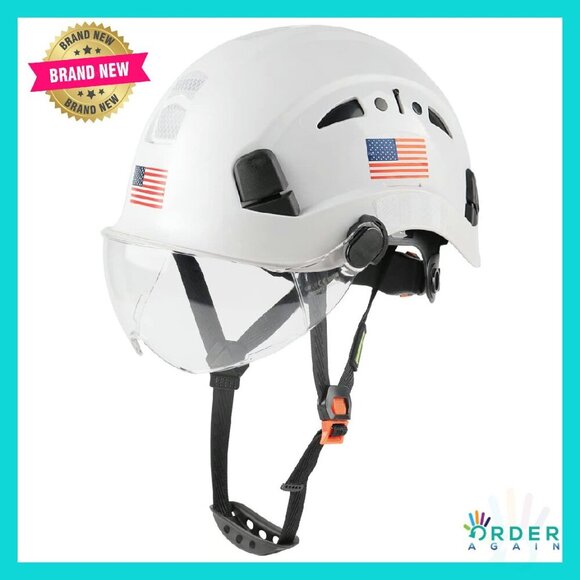 Safety Helmet Hard Hat with Visor Adjustable Lightweight Vented ABS Industrial